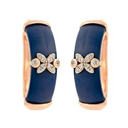Серьги из серебра с керамикой и куб. цирконием (Арт.tm-e00447-vl-g-x-x-w)