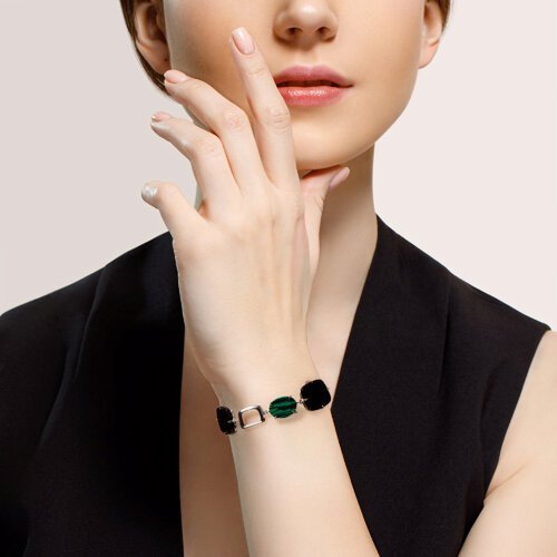 Браслет серебряный с агатами «Город контрастов» SOKOLOV (арт.83050012)