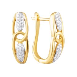 Серьги из золота с бриллиантом (Арт.me31392-yg_yg)