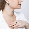 Кольцо из серебра с агатом и марказитами (Арт.92011386)