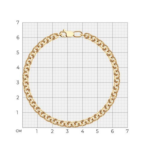 Бисмарк ручной вязки из золоченого серебра (Арт.985140704)