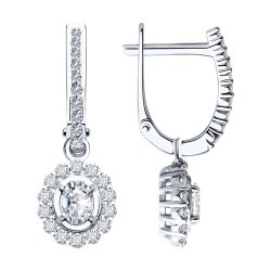 Серьги из белого золота с бриллиантами (Арт.9020067)