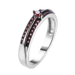 Кольцо из серебра с фианитом (Арт.cz-r01799-x-wb-br-x-br)