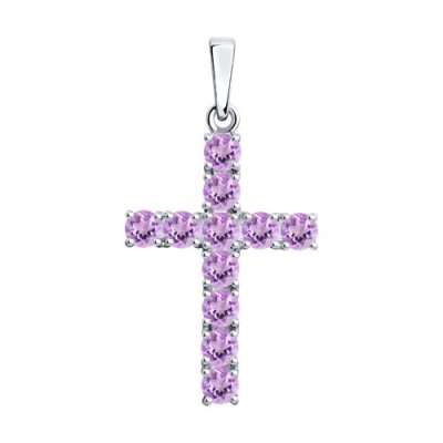 Подвеска из серебра с аметистами (Арт.92030512)