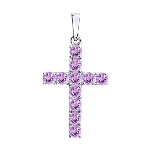 Подвеска из серебра с аметистами (Арт.92030512)