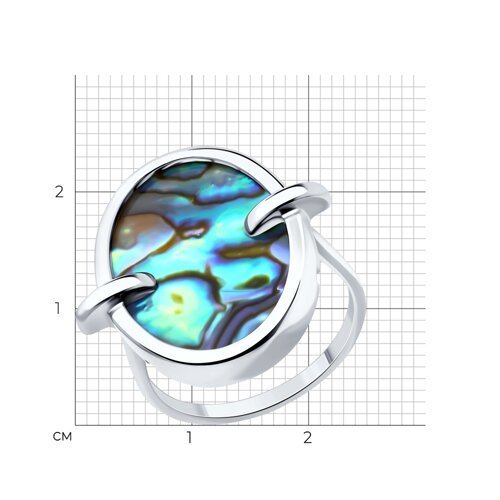 Кольцо из серебра с перламутром (Арт.94-310-01731-1)