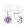 Серьги из серебра с аметистами и фианитами (Арт.94-320-02052-3)