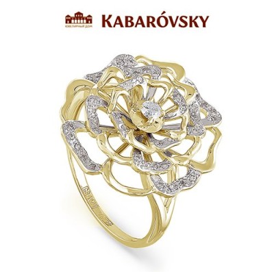 Кольцо золото с бриллиантами «Цветок нежности» Kabarovsky (арт.11-2447-1000)