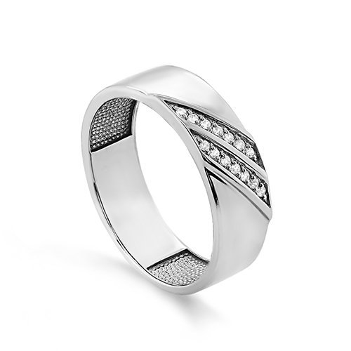 Кольцо серебряное с фианитами «Линии Успеха» Kabarovsky (арт.11-498-7900)