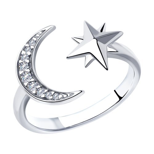 Кольцо из серебра с фианитами (Арт.94012857)