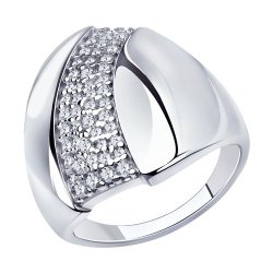 Кольцо из серебра с фианитами (Арт.94-110-00676-1)