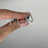 Серьги из белого золота с бриллиантом и сапфиром (Арт.gkp015_sr_sm_yg)