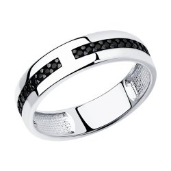 Кольцо из серебра с фианитами (Арт.94-110-01277-1)