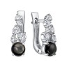 Серьги серебро с жемчугом «Ночной Перламутр» Kabarovsky (арт.12-757-86100)