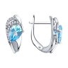 Серьги из серебра с топазами и фианитами (Арт.94-320-00548-1)