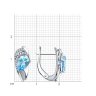 Серьги из серебра с топазами и фианитами (Арт.94-320-00548-1)
