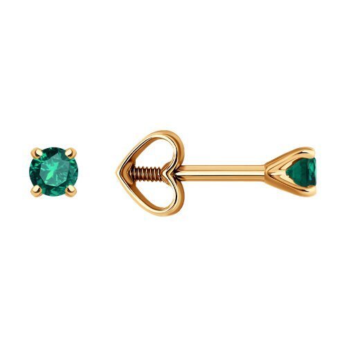 Серьги из золота с изумрудами (Арт.51-222-02293-3)