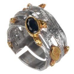 Серебряное кольцо BEAVERS с корундом 1196s