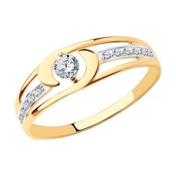 Кольцо из золота с фианитами (Арт.017207)