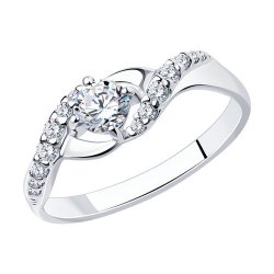 Кольцо из серебра с фианитами (Арт.94012201)