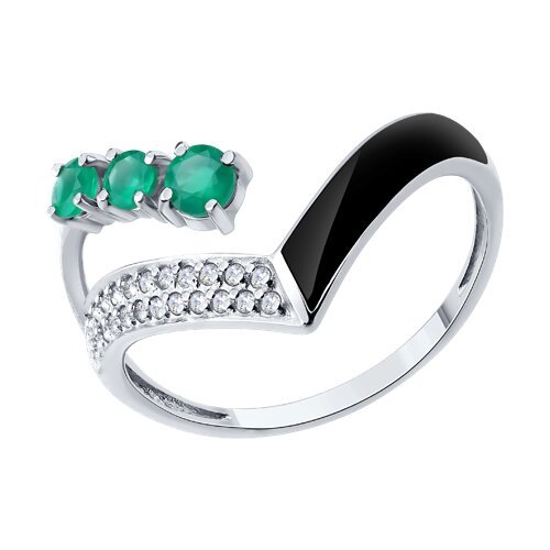 Кольцо золотое пробы 585 с агатом (Арт.717249-3)