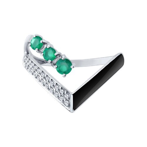 Кольцо золотое пробы 585 с агатом (Арт.717249-3)