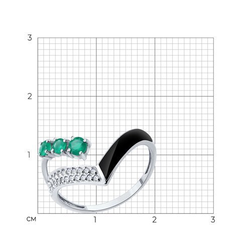 Кольцо золотое пробы 585 с агатом (Арт.717249-3)