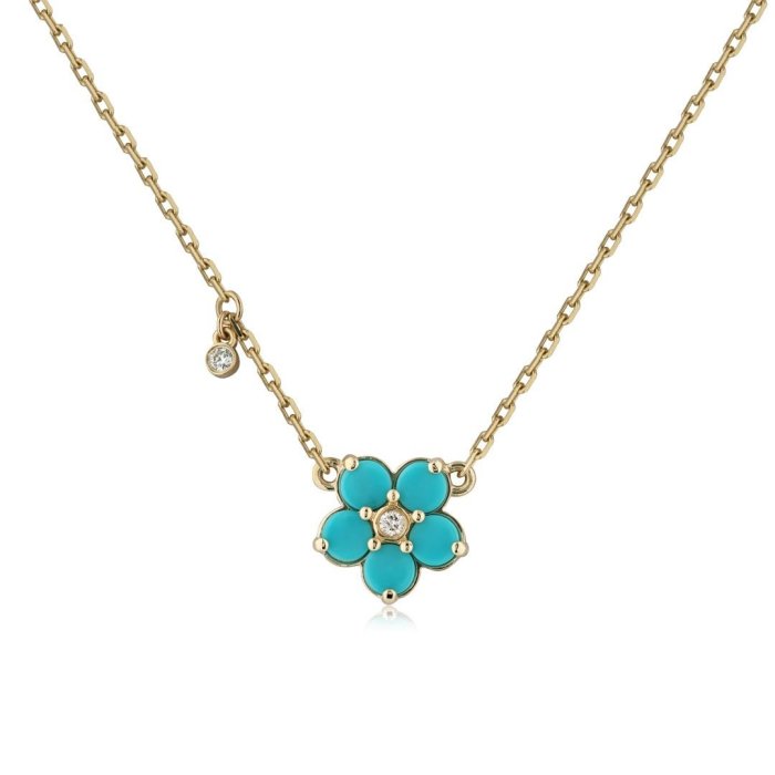 Ожерелье из золота с бриллиантом и ониксом Русские Самоцветы (Арт.95859)