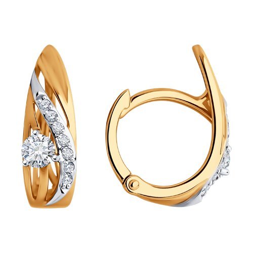 Серьги из золота с фианитами (Арт.0200164)