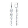 Серьги из серебра с фианитами (Арт.94022079)