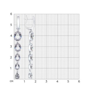 Серьги из серебра с фианитами «Хрустальный Каскад» SOKOLOV (арт.94022079)
