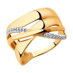 Кольцо из золота с фианитами (Арт.018352)
