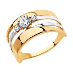 Кольцо из золота с фианитами (Арт.018474-4)