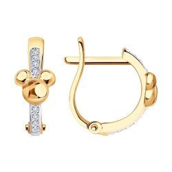 Серьги из золота с фианитами (Арт.029144)