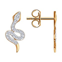 Серьги из золота с фианитами (Арт.029770)