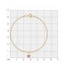 Браслет золотой пробы 585 с аметистом (Арт.750630)