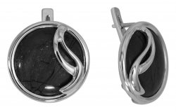 Серьги из серебра с нефритом Невский 43450Р