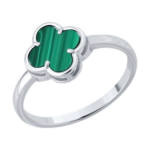 Кольцо из серебра с малахитом (Арт.83010265)
