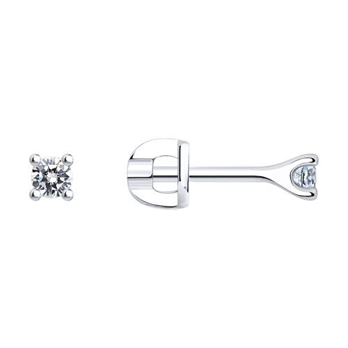 Серьги из серебра с фианитами (Арт.94025989)