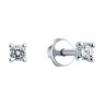Серьги из серебра с фианитами (Арт.94025989)