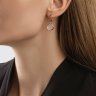 Серьги из золота с минеральным стеклом и фианитами (Арт.027851)
