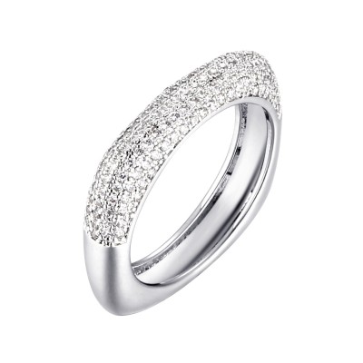 Кольцо серебряное с фианитами «Caviar Shine» Fresh Jewelry (арт.CZ-R02165-X-W-X-X-W)