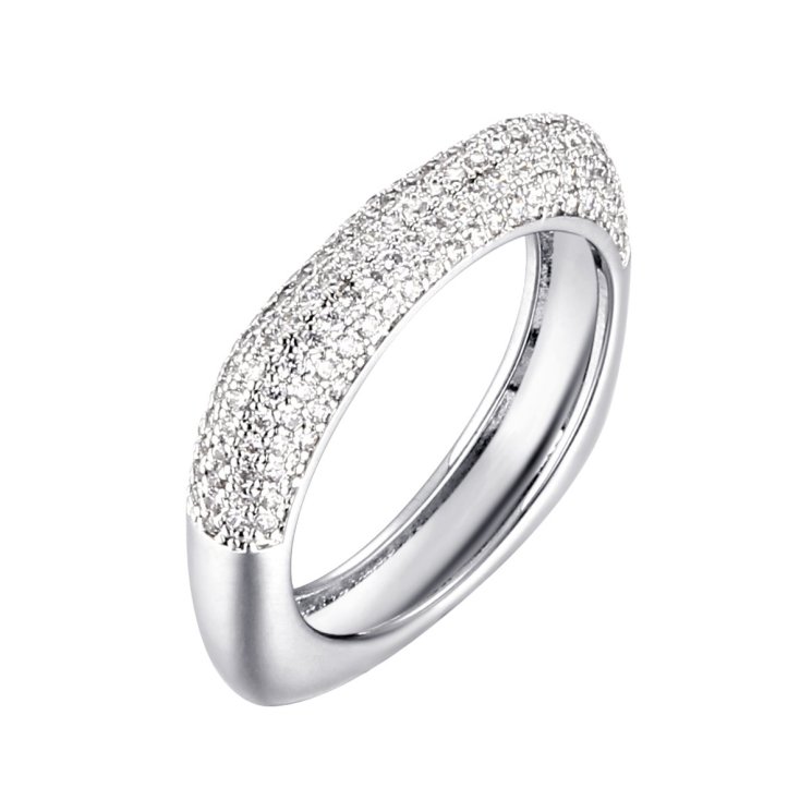 Кольцо из серебра с фианитом (Арт.cz-r02165-x-w-x-x-w)