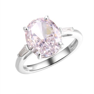 Кольцо с фианитом «Asher Свет утренней росы» серебро 925 Fresh Jewelry (арт.CZ-R04269-X-W-W-X-W)