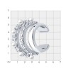 Серьга из серебра с жемчугом и фианитами (Арт.92170004)