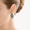Серьги из золота с сапфирами и топазами «Перо океана» MYJEWELS (арт.AASE3212)