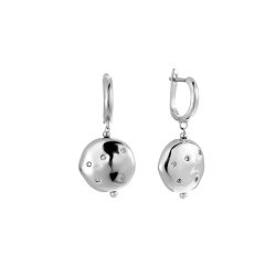 Серьги из серебра с куб. цирконием (Арт.rb-e314-1-x-w-x-x-w)