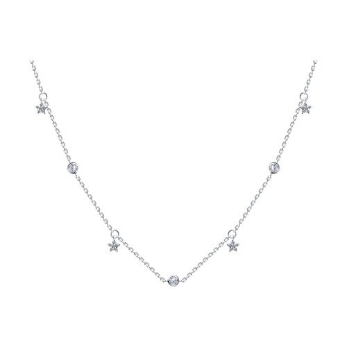Колье из серебра с фианитами (Арт.94070738)