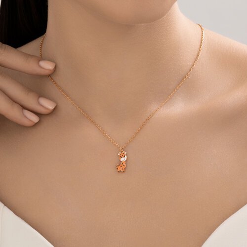 Колье из золочёного серебра с эмалью (Арт.93070135)