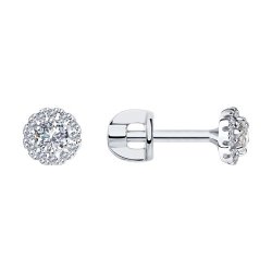 Серьги из белого золота с бриллиантами (Арт.1021784-3)